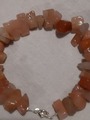 Edith bracelet with natural stones and 925 silver, new, handmade