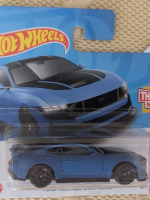 Hot Wheels Ford Mustang Dark Horse toy car, blue