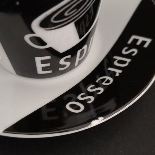 Espresso cup set with saucers porcelain, like new