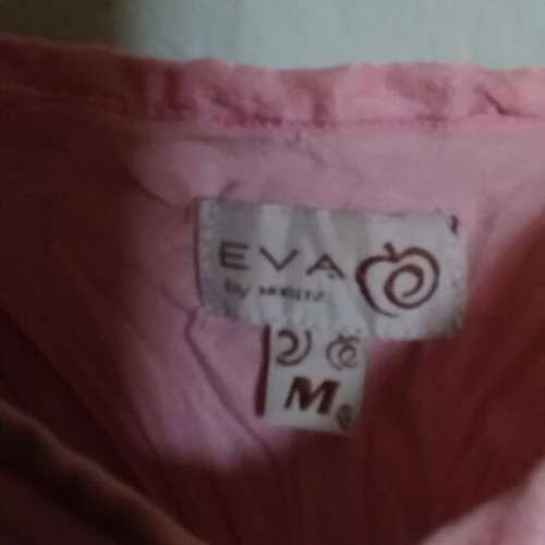 Silk camisole with embroidery and crinkle texture, pink, size M, like new