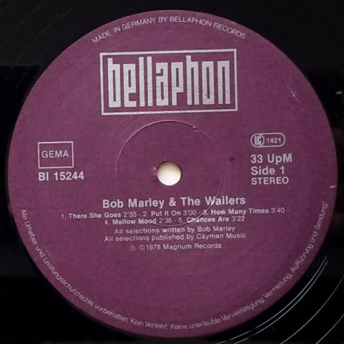Bob Marley & The Wailers Bob Marley & The Wailers vinyl LP compilation