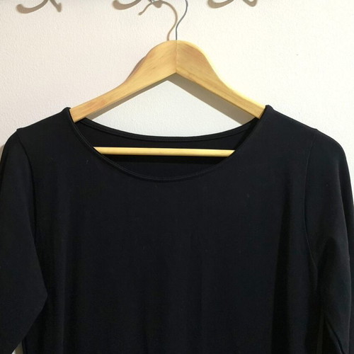Black midi dress winter like new, size OS
