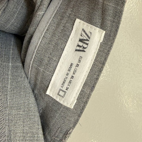 Zara checked pants gray XL used