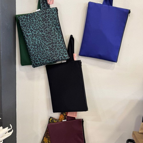 Blue Handbag Clutch New With Handle