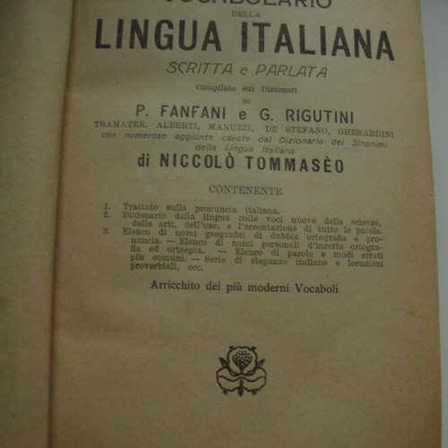 Vocabolario lingua italiana used