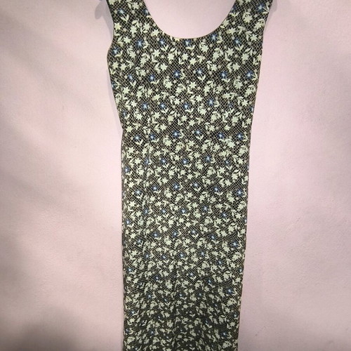 Vintage καφέ φόρεμα midi με λουλούδια customised σαν καινούργιο