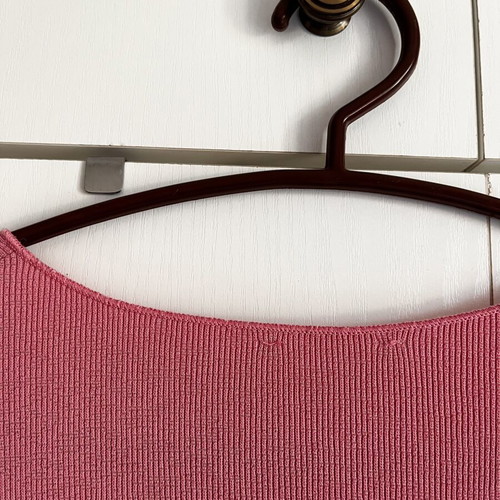 Rib summer blouse pink used, size M