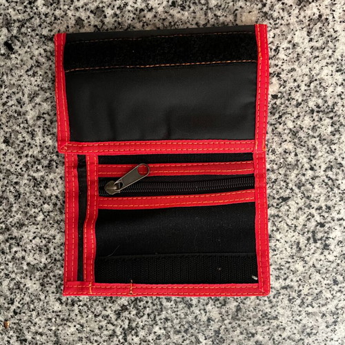 Diesel wallet new, recycled fabric black with red details