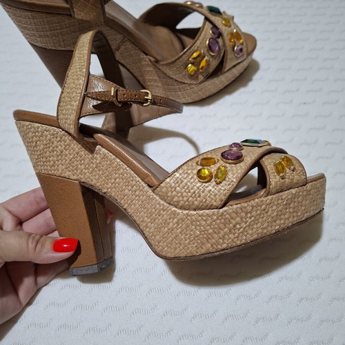 DKNY platform shoes used, size 37-37.5, multicolor