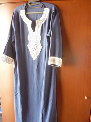 Women's blue summer dress with lace details like new, XL