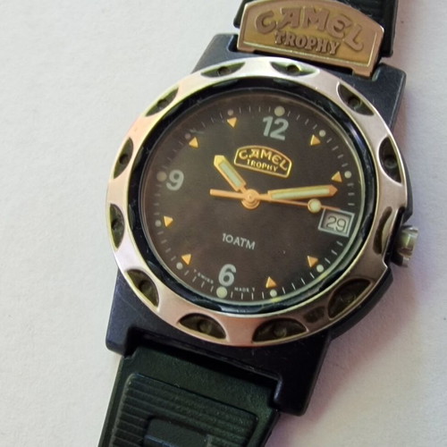 Camel Trophy Black Dial Vintage Collection Swiss Made Watch 37mm quartz used
