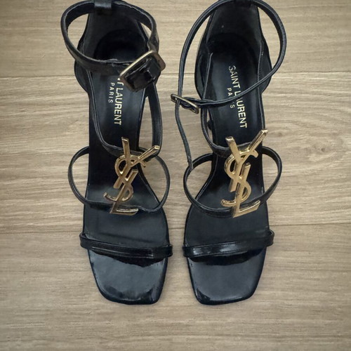 YSL shoes used, black platform sandals size 38