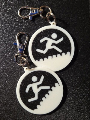 Lex keychains set of 2 new, black and white