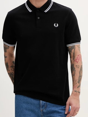 Fred Perry Polo shirt new, authentic, black and white, size M
