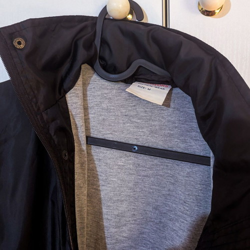 Waterproof windbreaker jacket with hood size M black like new