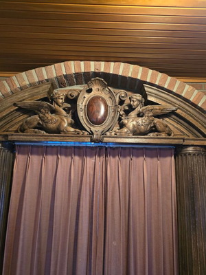 Antique 19th-Century Neoclassical Hand-Carved Wooden Architectural Ornament