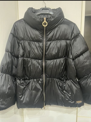 Lynne Jacket Like New Black With Leopard Lining And Hidden Hood