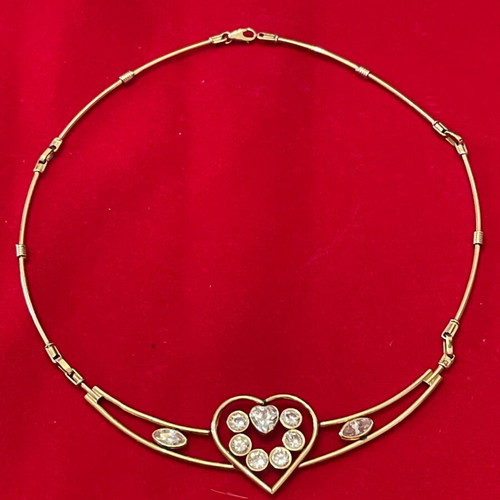 Gold necklace 14K with semi-precious stones used