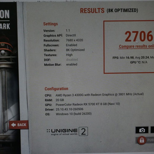 PowerColor RX 5700 8GB Red Dragon AMD Radeon graphics card