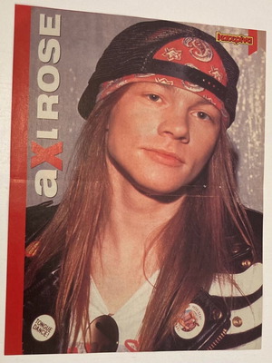 Αφίσα Axl Rose και Καίτη Γαρμπή από περιοδικό Κατερίνα σε άριστη κατάσταση