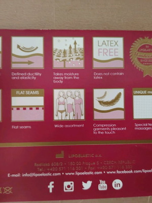 Lipoelastic FM Extra Velcro Fastener postoperative garment for head surgery, new