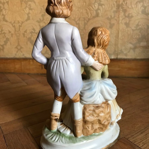 Porcelain couple decoration vintage retro made in Taiwan like new