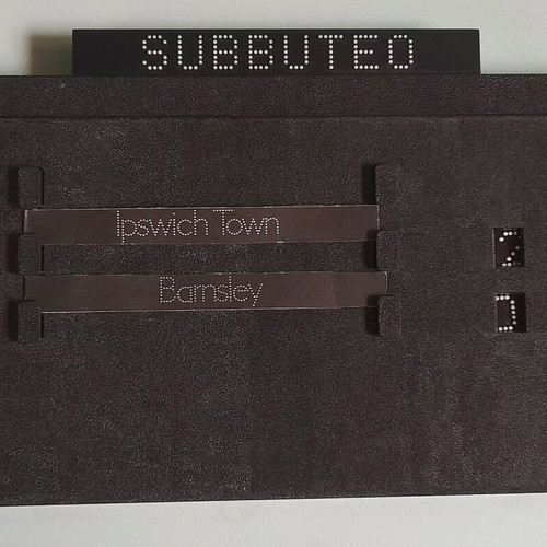 Subbuteo stadium scoreboard