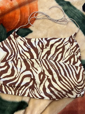 Blouse with neck tie new, size M