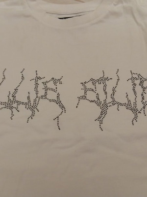 Bershka unisex small t-shirt with embossed rhinestones
