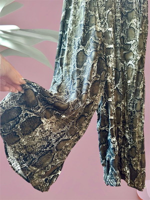 Snake print jumpsuit size 12 like new
