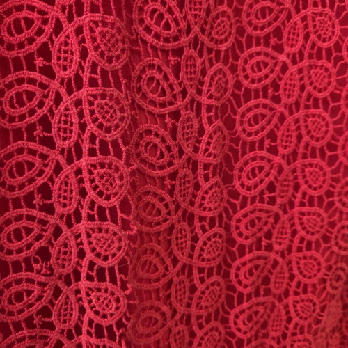 Massimo Dutti Guipure Crochet Lace Shift Dress like new, red, size M