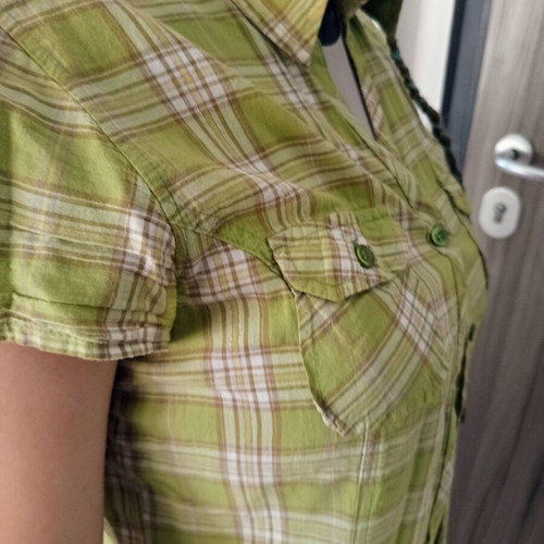 Colours of the World women's plaid shirt XL used, green with pockets