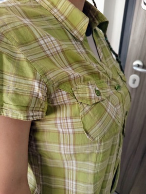 Colours of the World women's plaid shirt XL used, green with pockets