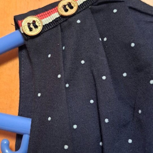U.S. Polo Assn. summer dress like new, blue with white polka dots