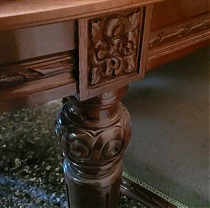 Victorian era elegant dining table - Χειροποίητη Τραπεζαρία με ξύλο ατόφιο μαονι