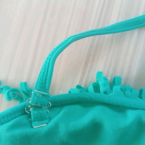 Swimwear top new, turquoise, size medium