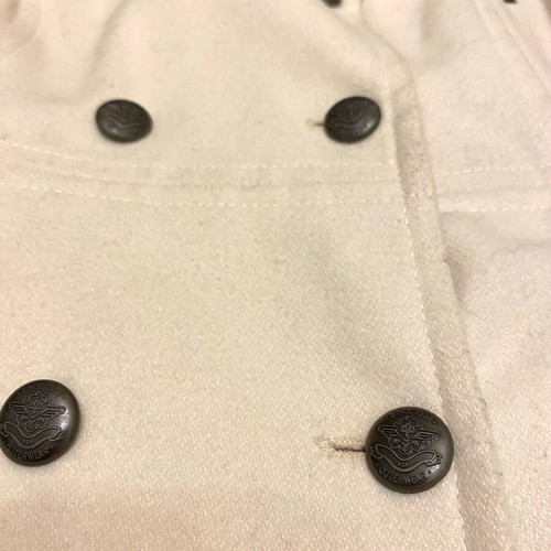 Bershka wool white coat like new, size M
