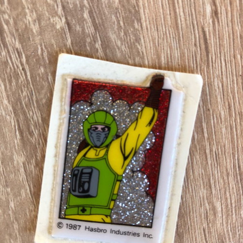 Action Force Gi Joe Hasbro vintage puffy stickers 1987 used, pack of 6