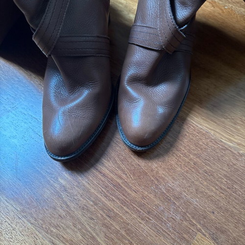 Bally brown riding boots used, size 40 with heel