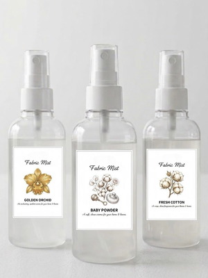 Room and fabric mists set 3 x 100ml new, customizable scents