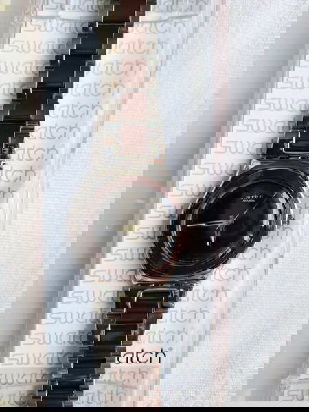 Ρολόι Swatch Irony – Ανοξείδωτο Ατσάλι – Καφέ/Ασημί – Σε Άριστη Κατάσταση