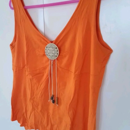 Gianni Rodini summer sleeveless blouse like new, orange