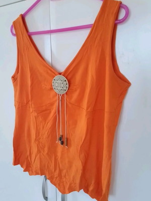 Gianni Rodini summer sleeveless blouse like new, orange