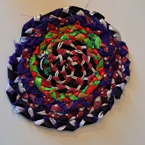 Handmade colorful fabric coaster like new
