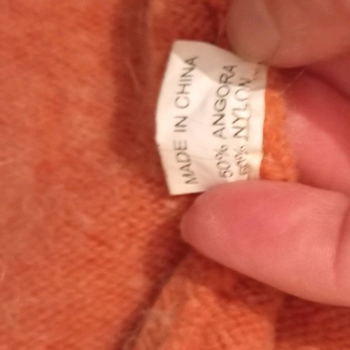Women's angora wool blouse like new, orange