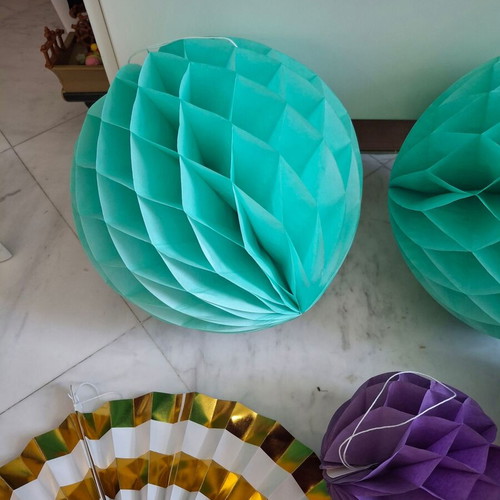 Paper balls for party decoration like new