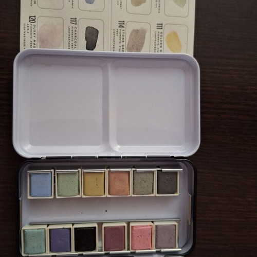 Vintage Pastel Watercolors case new