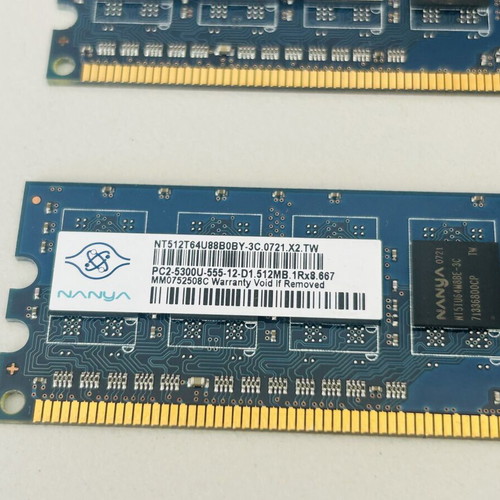 Nanya RAM set 1GB (2x512MB) DDR2 667MHz used