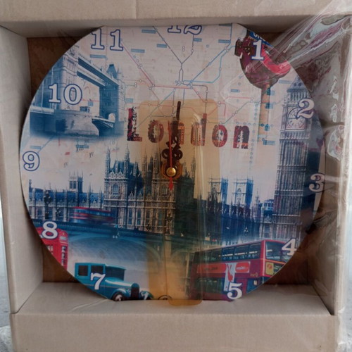 Ρολόι τοίχου London Vintage καινούργιο, αναλογικό