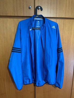 Adidas Response Wind windbreaker jacket used, blue and black, size S
